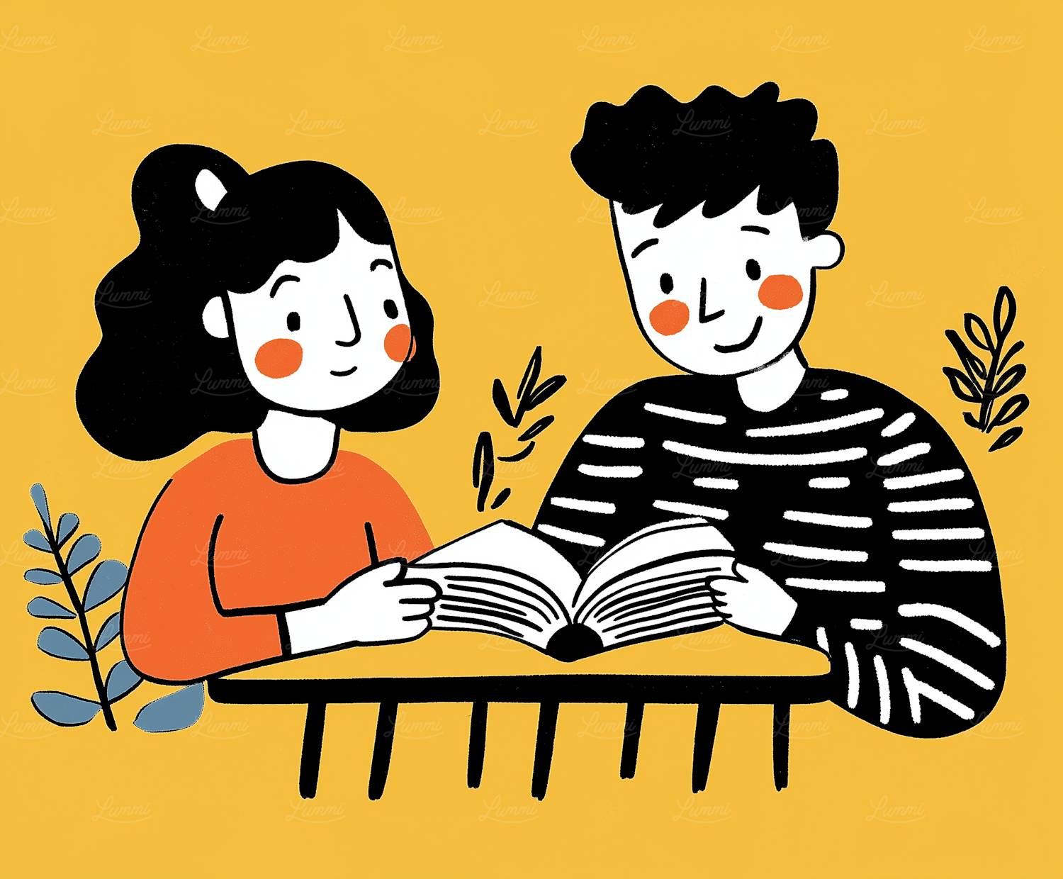 A parent and child happily browse a colorful bookshelf, searching for their next captivating book series to read together.