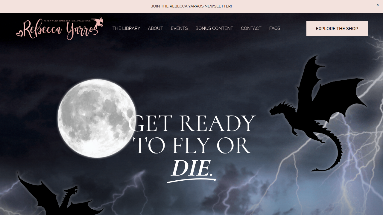The official website of #1 New York Times bestselling author Rebecca Yarros, a primary source for her bibliography and updates.