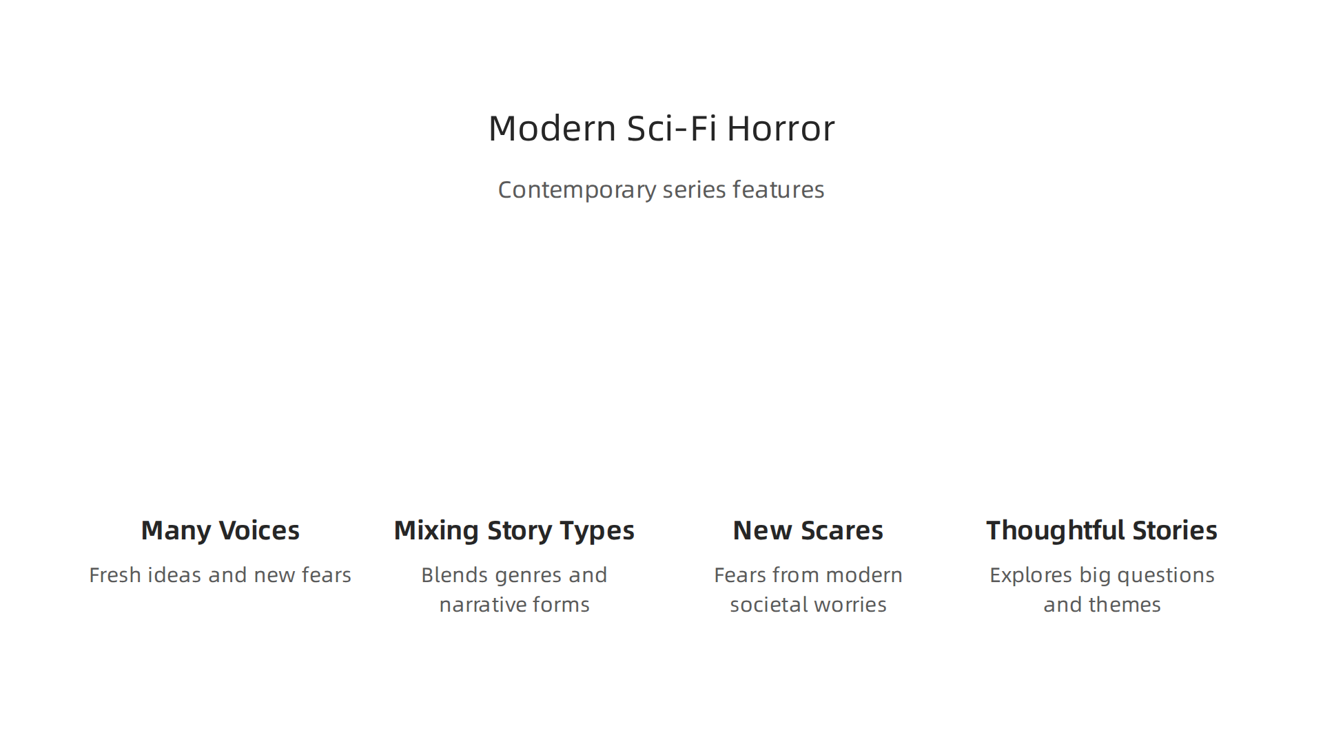 Explore the defining characteristics of modern sci-fi horror, from diverse voices to new kinds of scares and thought-provoking themes.